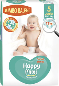 Happy Mimi Flexi Comfort detské plienky 5 Junior Jumbo balenie 72 ks