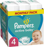Pampers Active baby detské plienky veľkosť 4 180 ks mesačné balenie - Teta drogérie eshop