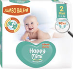 Happy Mimi Flexi Comfort detské plienky 2 Mini Jumbo balenie 90 ks - Pampers Active baby detské plienky veľkosť 4 180 ks mesačné balenie | Teta drogérie eshop