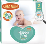 Happy Mimi Flexi Comfort detské plienky 2 Mini Jumbo balenie 90 ks - Teta drogérie eshop