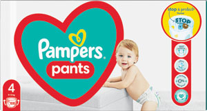 Pampers Pants plienkové nohavičky veľkosť 4 Mega Box 108 ks