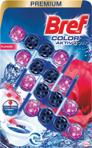 Bref tuhý WC blok Color Aktiv Fresh Flower 4 x 50 g