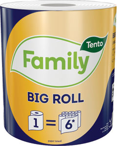 Tento kuchynské utierky Family Big Roll 2-vrstvové 1 ks - Papierové utierky do zásobníka Z-Z zelené 5000 ks | Teta drogérie eshop
