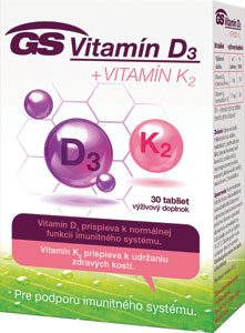 GS Vitamín D3 + Vitamín K2 30 tabliet
