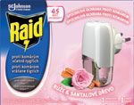 Raid elektrický odparovač s tekutou náplňou ruža a santalové drevo 1+27 ml - Teta drogérie eshop