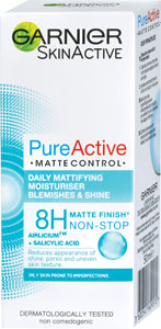 Garnier Skin Naturals Pure Active zmatňujúci hydratačný krém 50 ml - Pure Active sérum proti nedokonalostiam AHA + BHA CHARCOAL 30 ml | Teta drogérie eshop