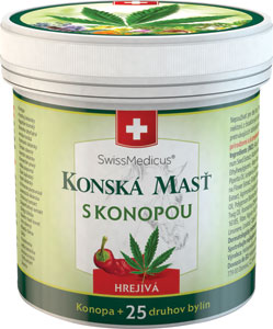 SwissMedicus konská masť s konopou hrejivá 250 ml