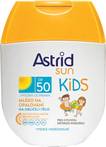 Astrid Sun detské mlieko na opaľovanie OF 50 80 ml