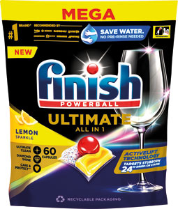 Finish Ultimate All in 1 tablety do umývačky riadu Lemon Sparkle 60 ks - Jar Original tablety do umývačky riadu Citrón 67 ks | Teta drogérie eshop