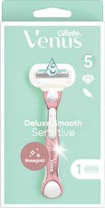 Venus Rosegold Deluxe Smooth Sensitive strojček + 1 náhradná hlavica - Teta drogérie eshop