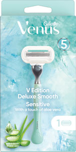 Venus Deluxe Smooth Sensitive Aloe Vera strojček + 1 náhradná hlavica - Teta drogérie eshop