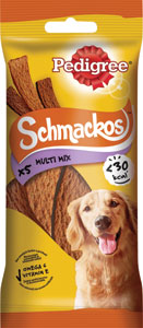 Pedigree pochúťka Schmackos 5pcs pre psy 36 g - Reno Yummy Strips hovädzí pre psov 120 g | Teta drogérie eshop