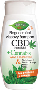 Bio CBD+CANNABIS Regeneračný šampón kanabidiol 260 ml