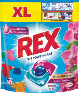 Rex pracie kapsuly Power Caps Aromatherapy Orchid & Macadamia Oil 39 praní - Teta drogérie eshop