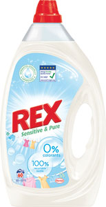 Rex prací gél Sensitive & Pure 60 praní 3 l - Ariel tekutý prací prostriedok Color 3.85 l / 70 PD | Teta drogérie eshop