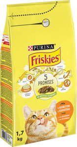 Friskies granule mačka kura+zelenina 1,7 kg - Friskies Indoor pre mačky žijúce v byte s lahodnou kombináciou kuraťa a morky a so zeleninou 1,5 kg | Teta drogérie eshop