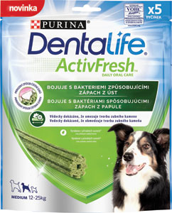 Dentalife ActivFresh dentálne tyčinky pre psov Medium pre psov 115 g