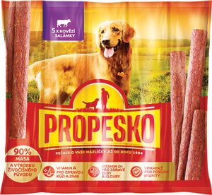 Propesko Snack pes hovädzie salámky 5x10 g