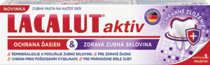 Lacalut aktiv zubná pasta ochrana ďasien a zdravá zubná sklovina 75 ml