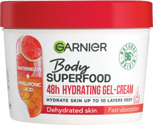 Garnier Body Superfood telový krém Watermelon 380 ml - Nivea krémové telové mlieko Smooth Sensation 400 ml | Teta drogérie eshop