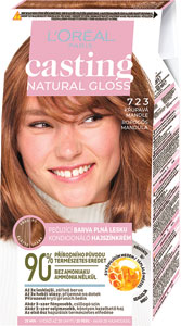 L'Oréal Paris Casting Natural Gloss semipermanentná farba 723 Chrumkavá mandľa, 48+72+60 ml