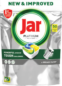 Jar Platinum tablety do umývačky riadu Citrón 50 ks - Jar Platinum Plus tablety do umývačky riadu Citrón 42 ks | Teta drogérie eshop