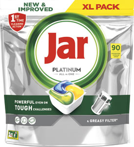 Jar Platinum tablety do umývačky riadu Citrón 90 ks