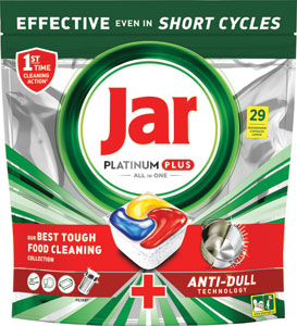 Jar Platinum Plus tablety do umývačky riadu Citrón 29 ks