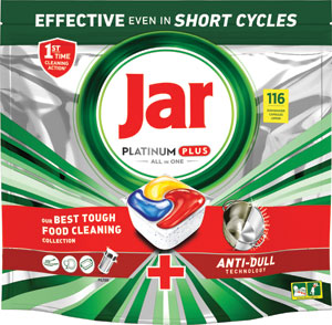 Jar Platinum Plus tablety do umývačky riadu Citrón 116 ks - Cif Premium tablety do umývačky Regular 34 ks | Teta drogérie eshop