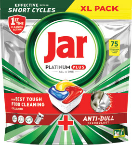 Jar Platinum Plus tablety do umývačky riadu Citrón 75 ks