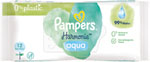 Pampers Wipes vlhčené utierky Harmonie Aqua 12 ks - Happy vlhčené obrúsky mandle a olivy 64 ks | Teta drogérie eshop