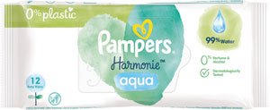 Pampers Wipes vlhčené utierky Harmonie Aqua 12 ks