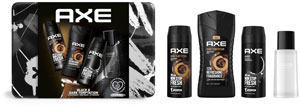 Axe plechová darčeková sada Black/Dark Temptation - sprchovací gél 250 ml, 2 x deodorant 150 ml, voda po holení 100 ml