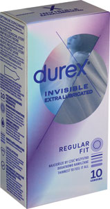 Durex kondómy Invisible Extra Lubricated 10 ks