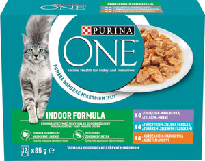 Purina One multibalenie Indoor mini filetky s kuraťom 12 x 85 g