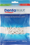 DentaMax dentálne špáratká s niťou 64 ks - Oral B zubná niť Essential Mint 50 m | Teta drogérie eshop