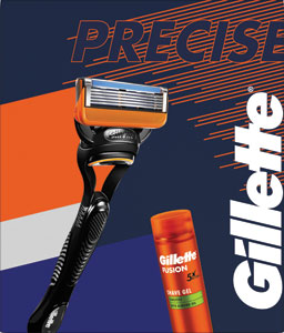 Gillette Fusion darčeková sada holiaci Strojček + Fusion Gél na holenie 200 ml