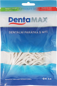 DentaMax dentálne špáratká s niťou 64 ks