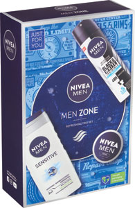 Nivea Men darčeková sada Zone Deo Fresh sprchový gél, antiperspirant, krém