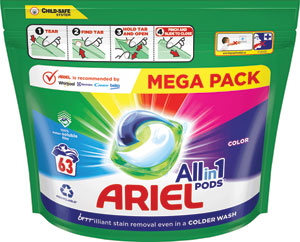 Ariel gélove tablety Color 63 ks