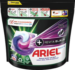 Ariel gélove tablety Black 36 ks
