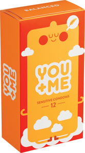You & me lubrikované kondómy Sensitive 12 ks