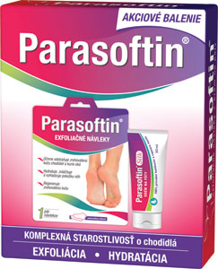 Parasoftin exfoliačné ponožky 1 pár + krém na päty 50 ml