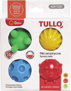 TULLO hračky pre najmenších Senzorické loptičky 4 kusy