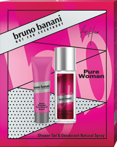 Bruno Banani darčeková sada Pure Woman sprchový gél 50 ml, deodorant natural spray 75 ml