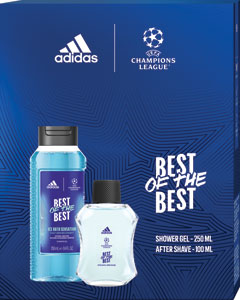 Adidas darčeková sada UEFA 9 sprchový gél 250 ml, voda po holení 100 ml