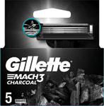 Gillette Mach3 Charcoal náhradné hlavice 5 ks - Teta drogérie eshop