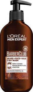 L'Oréal Paris Men Expert Barber Club, čistiaci gél na tvár, bradu a vlasy 3 v 1 200 ml