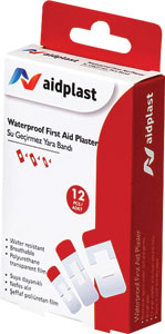 Aidplast vodeodolná náplasť rôznych tvarov 12 ks
