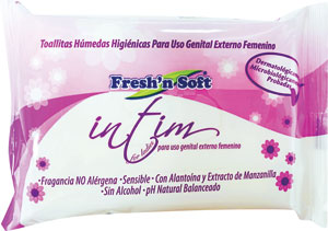 Fresh'n soft vlhké utierky na intímnu hygienu, vegán 20 ks